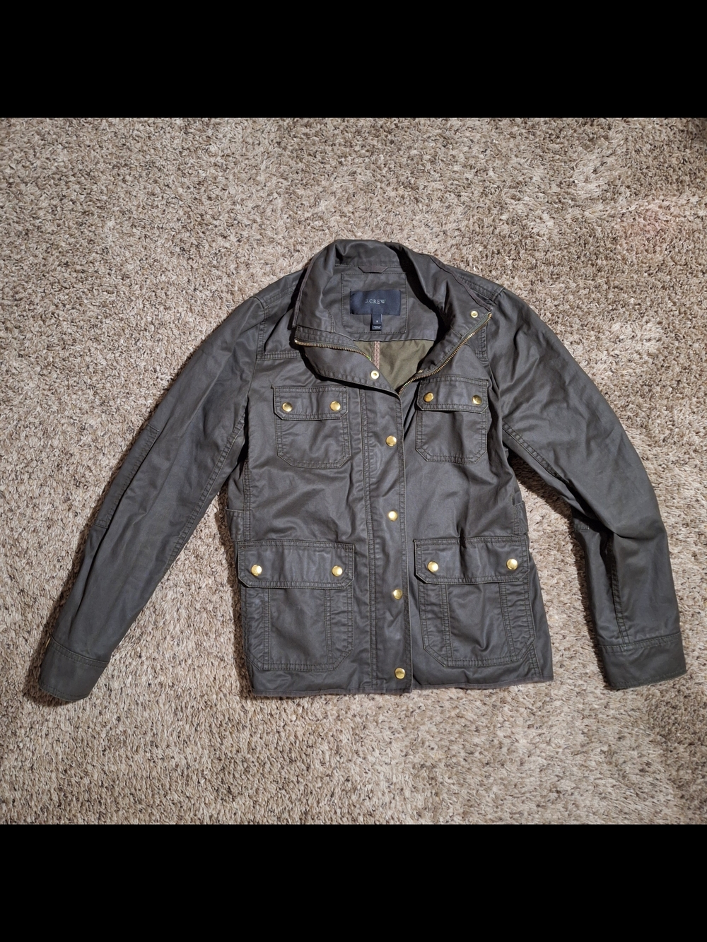 J. Crew Olive Green Downtown Field Utility Jacket - Size Small